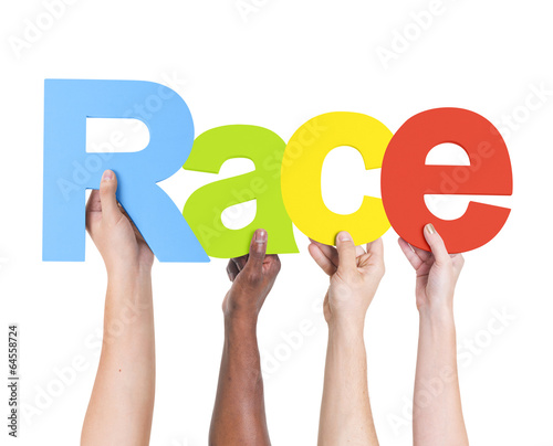 Photo: Diverse Hands Holding The Word Race Diverse Hands Holding The Word Race