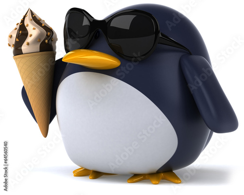 Illustration: Penguin and ice cream Penguin and ice cream