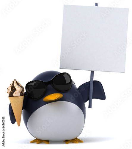 Illustration: Penguin and ice cream Penguin and ice cream