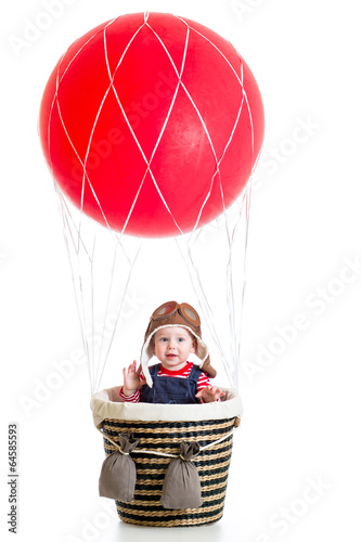Photo: baby on hot air balloon baby on hot air balloon