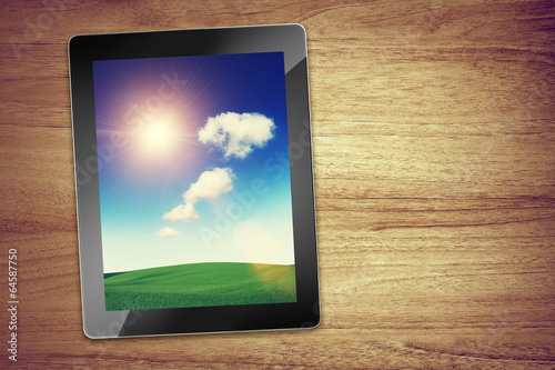 Photo: sun and cloud tablet sun and cloud tablet