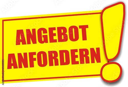 Vector: étiquette angebot anfordern étiquette angebot anfordern