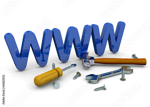 Illustration: Website Under Construction - 3D Website Under Construction - 3D