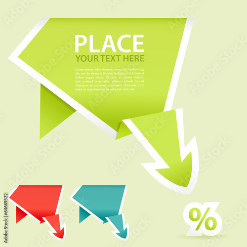 Illustration: Paper Origami Arrow Paper Origami Arrow