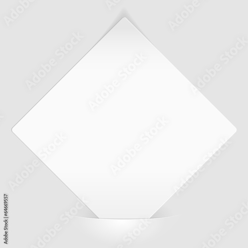Illustration: Sheet of white paper mounted in pocket Sheet of white paper mounted in pocket