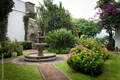 Photo: Fountain in a garden, Xochimilco, Mexico City, Mexico Fountain in a garden, Xochimilco, Mexico City, Mexico