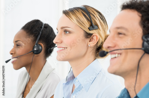 Photo: Happy Telephone Operators Happy Telephone Operators
