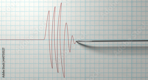Illustration: Polygraph Needle And Drawing Polygraph Needle And Drawing