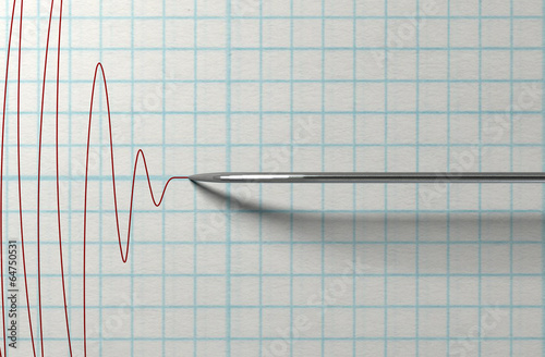 Illustration: Polygraph Needle And Drawing Polygraph Needle And Drawing