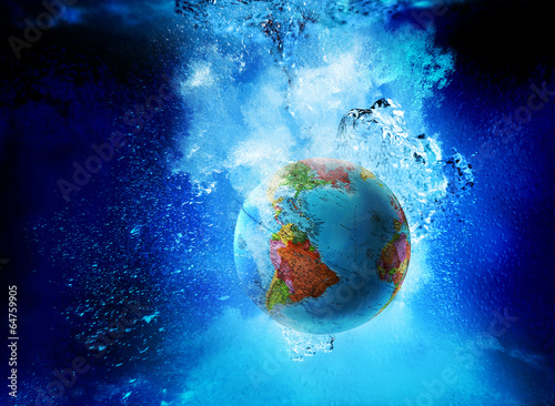 Photo: globe underwater globe underwater