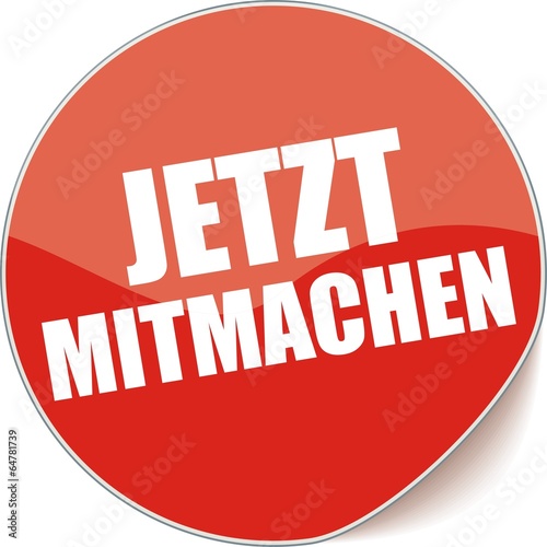 Vector: étiquette jetzt mitmachen étiquette jetzt mitmachen