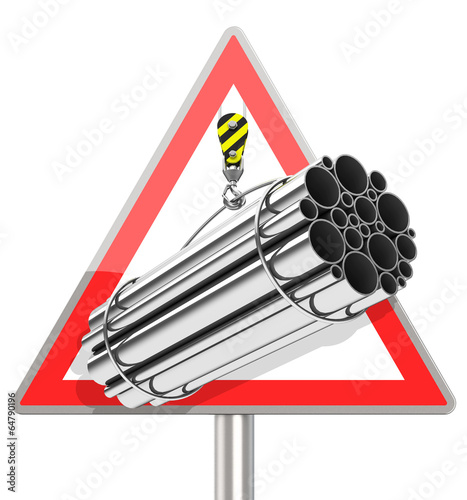 Illustration: attention crane work attention crane work