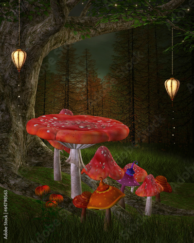 Illustration: Midsummer night's dream series - Queen of fairy place Midsummer night's dream series - Queen of fairy place