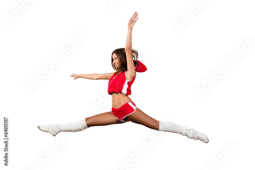 Photo: athletic young woman jumping athletic young woman jumping