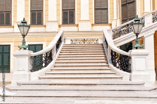 Photo: The front staircase of Schonbrunn palace in Vienna The front staircase of Schonbrunn palace in Vienna