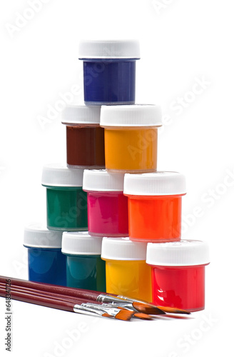 Photo: watercolor paints and brushes for painting watercolor paints and brushes for painting