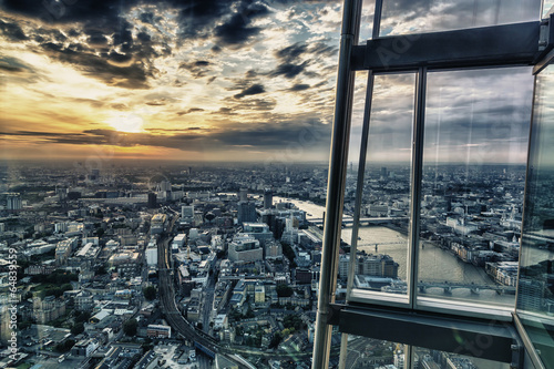 Photo: London skyline by sunset from the skyscraper London skyline by sunset from the skyscraper