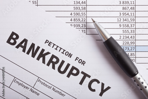 Photo: Bankruptcy documents Bankruptcy documents