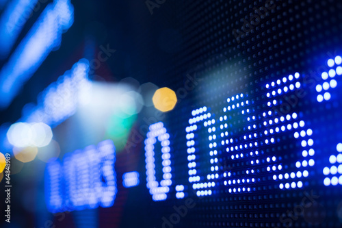 Photo: Display of Stock market quotes Display of Stock market quotes