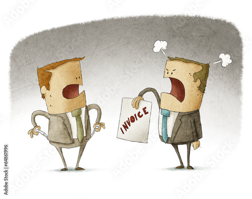 Illustration: Businessman has no money to pay Businessman has no money to pay