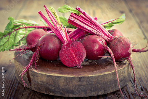 Photo: Beetroots on the wooden table Beetroots on the wooden table