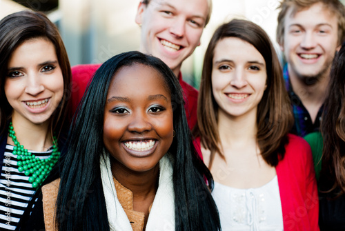 Photo: Group of Diverse Students Outside Group of Diverse Students Outside