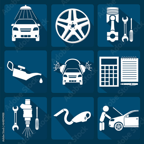 Vector: Set of car service icons Set of car service icons