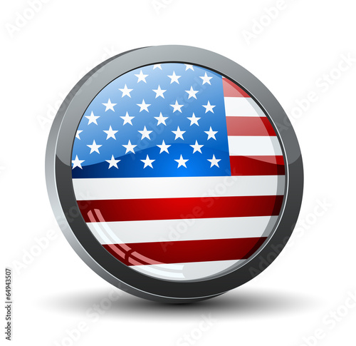 Vector: USA button USA button