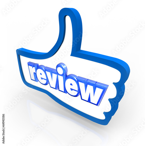 Illustration: Review Word Thumbs Up Comment Rating Customer Feedback Review Word Thumbs Up Comment Rating Customer Feedback