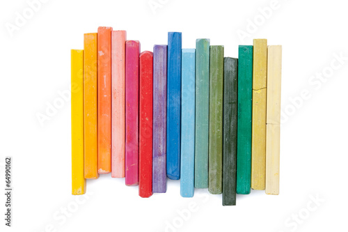 Photo: stack of oil pastels organized like a rainbow stack of oil pastels organized like a rainbow