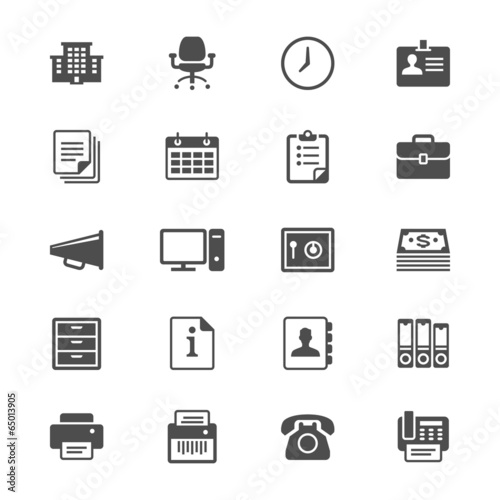 Vector: Office supplies flat icons Office supplies flat icons