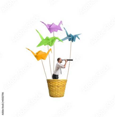 Photo: Businessman looking for new business Businessman looking for new business