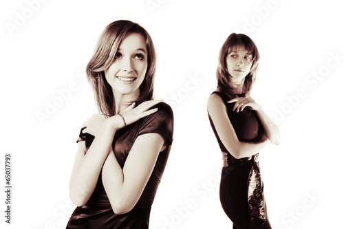 Photo: Happy and jealous women Happy and jealous women