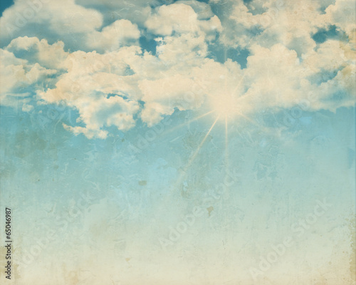 Illustration: Grunge background of a sunny blue sky Grunge background of a sunny blue sky