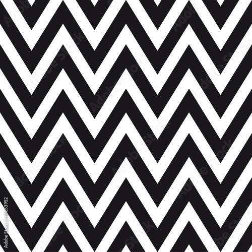Tapeta ścienna na wymiar Czarno biały wzór pattern - szewron