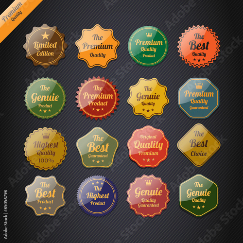 Vector: Collection of Premium Quality Labels. Collection of Premium Quality Labels.