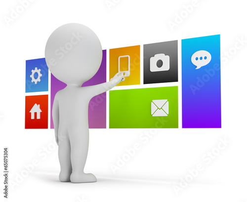 Illustration: 3d small people - flat interface 3d small people - flat interface