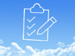 Clipboard icon cloud shape Clipboard icon cloud shape