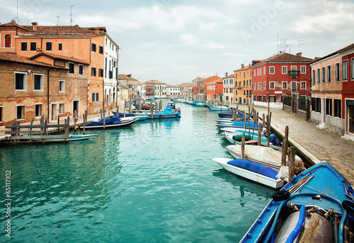  Deatil old architectureon island Murano in Venice