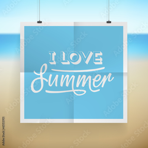 Vector: Summer holiday poster design Summer holiday poster design