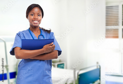 Photo: Black nurse at the hospital Black nurse at the hospital