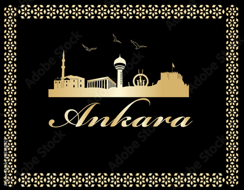 Vector: ankara, kartpostal ankara, kartpostal