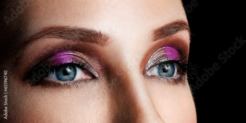 Photo: female eye. professional makeup. female eye. professional makeup.