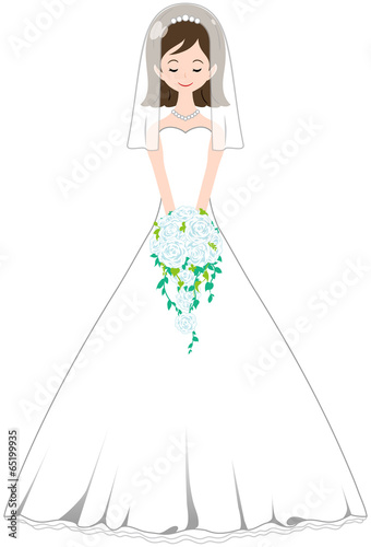 Illustration: 花嫁 お辞儀 花嫁 お辞儀