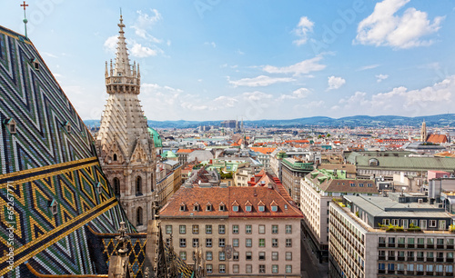 Photo: View of Vienna from Saint Stephane's cathedral, Austria View of Vienna from Saint Stephane's cathedral, Austria