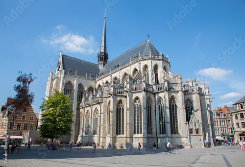 Photo: Leuven - Peters gothic cathedral and square Leuven - Peters gothic cathedral and square