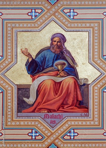 Photo: Vienna - Fresco of Malachi prophets from 19 Vienna - Fresco of Malachi prophets from 19