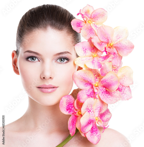 Photo: Beautiful face of woman with healthy skin. Beautiful face of woman with healthy skin.