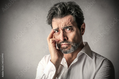 Photo: gloomy man gloomy man