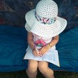 Girl doing her homework in the garden Girl doing her homework in the garden